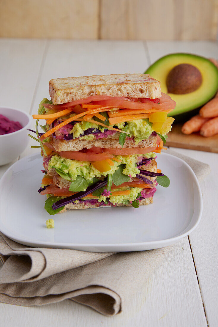 Regenbogen-Sandwich