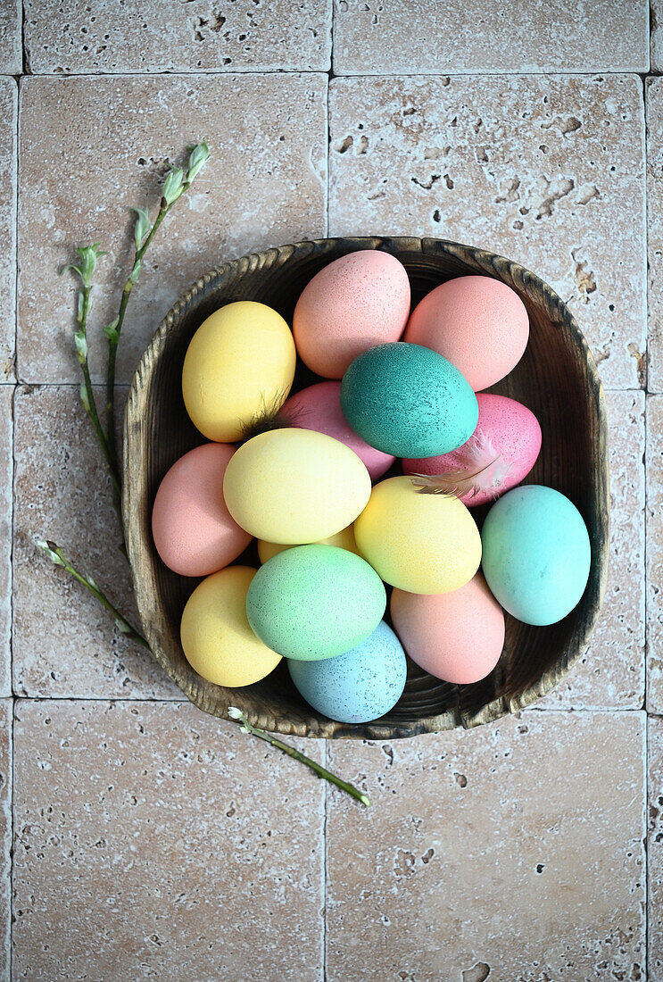 Dyed Easter eggs