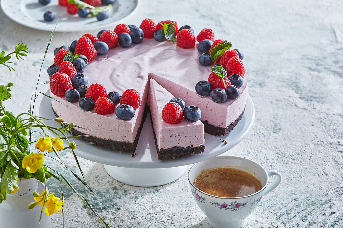 No Bake Berry Cheesecake