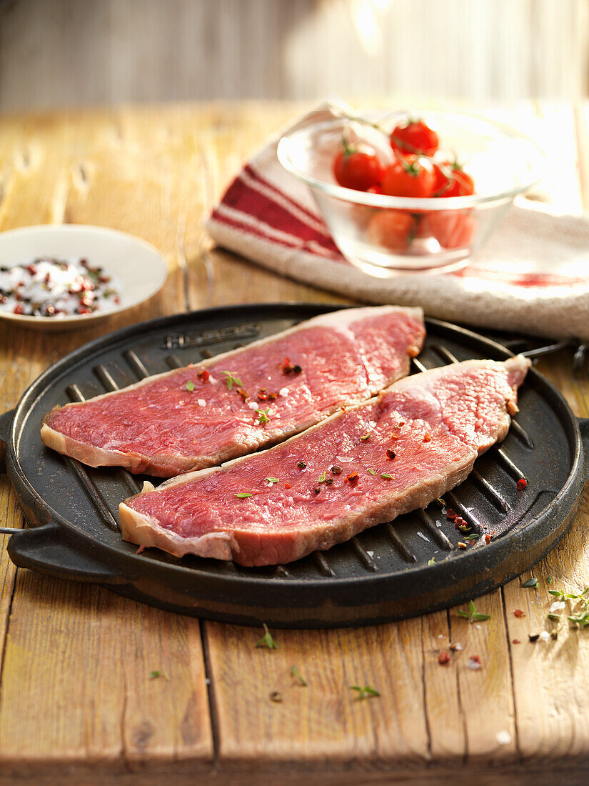 Chateaubrian Steak; Sliced; With Seasonings