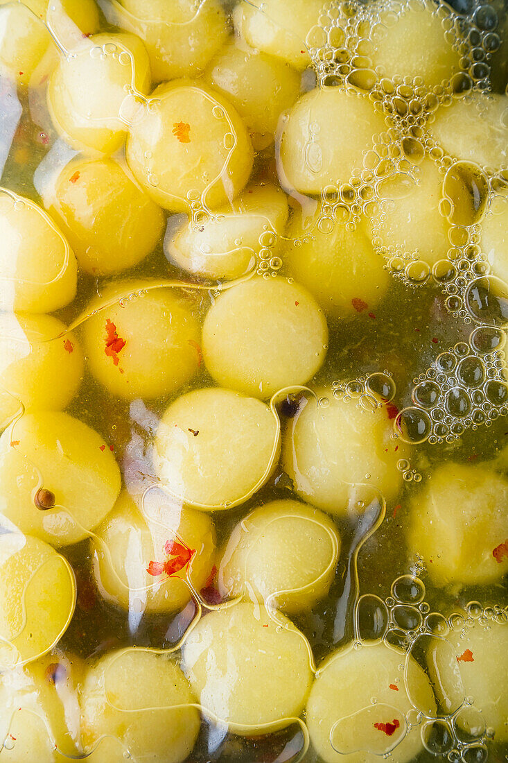 Apple balls, fermented