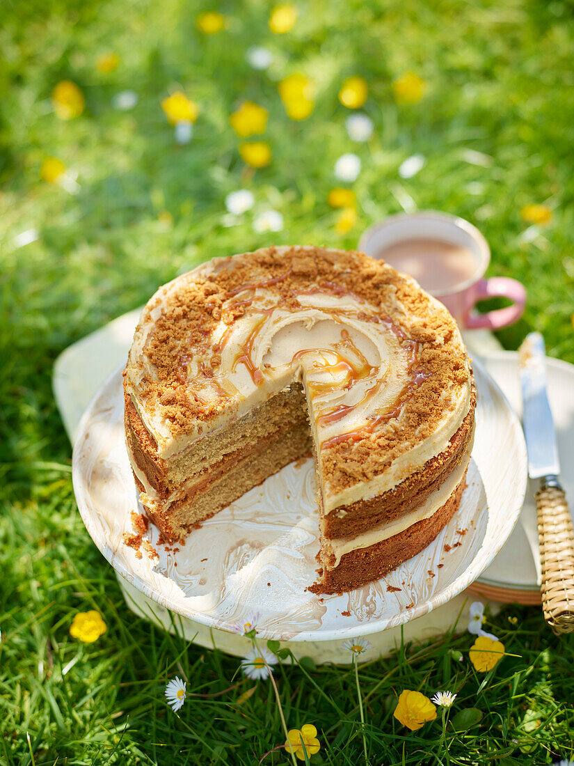 Einfacher Naked Cake mit Spekulatius