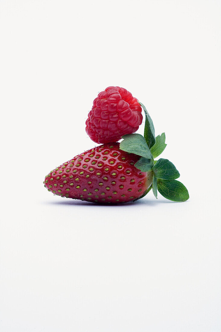 Strawberry and raspberry