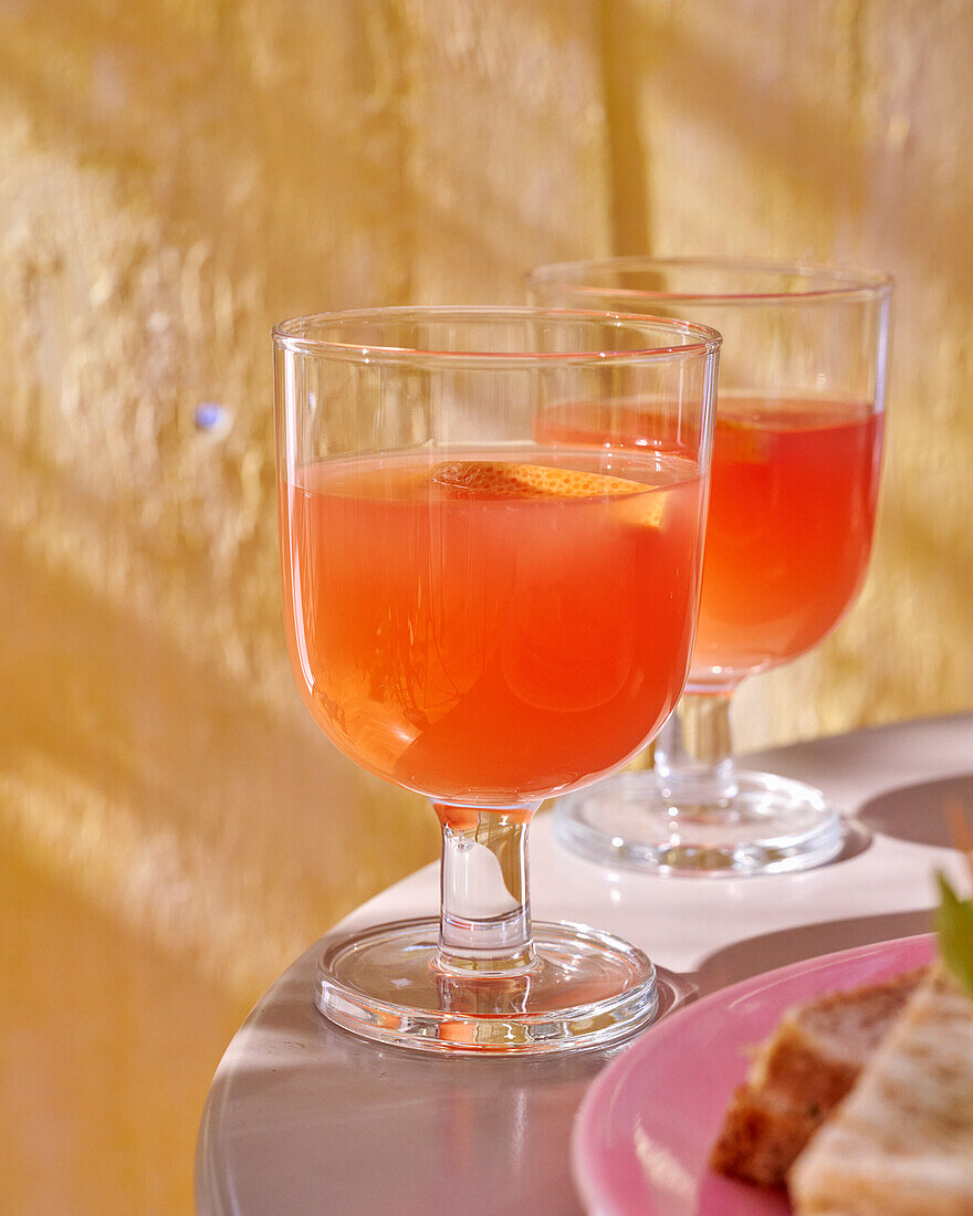 Gourmet grapefruit cocktail
