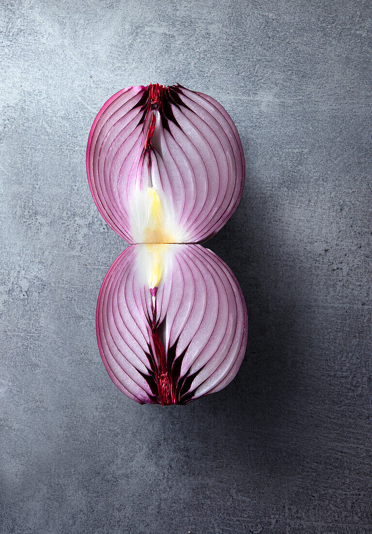 Red onion, halved