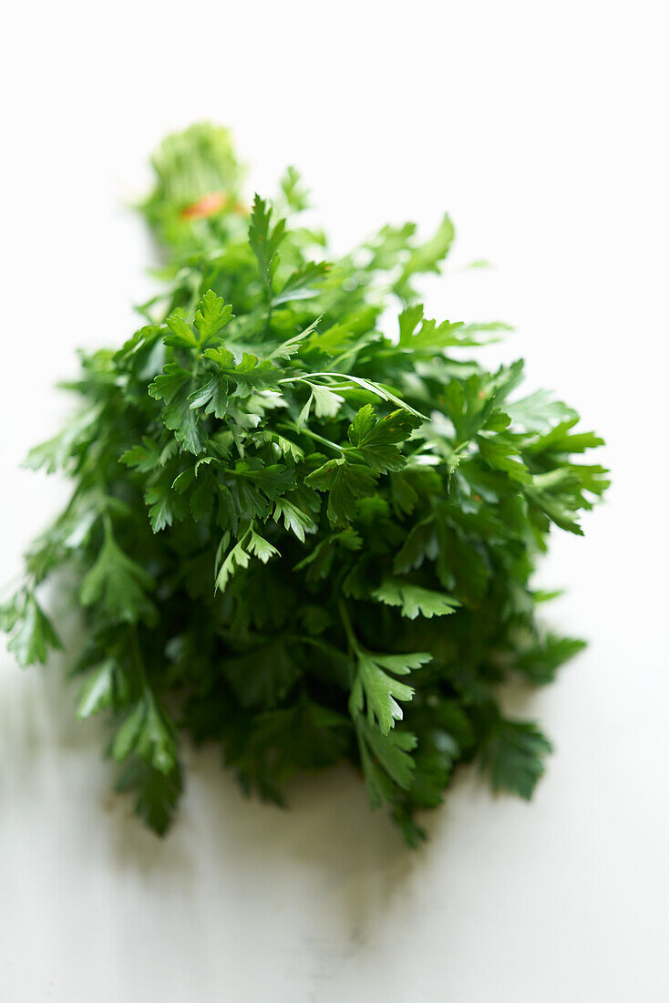 A bunch of flat-leaf parsley