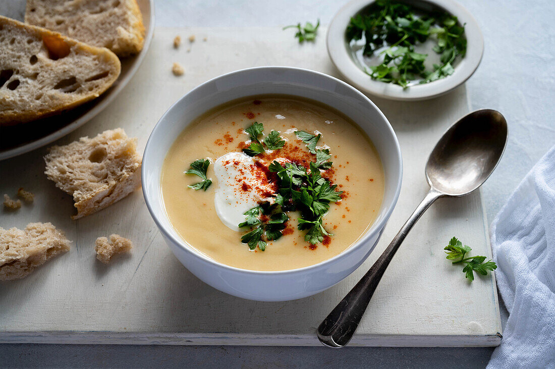 Cremige Hühnersuppe