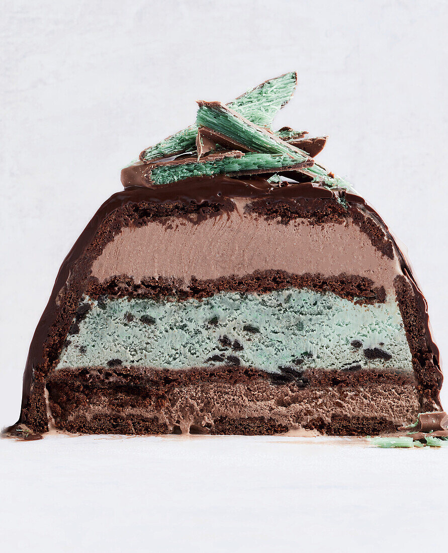 Chocolate mint ice-cream bomb