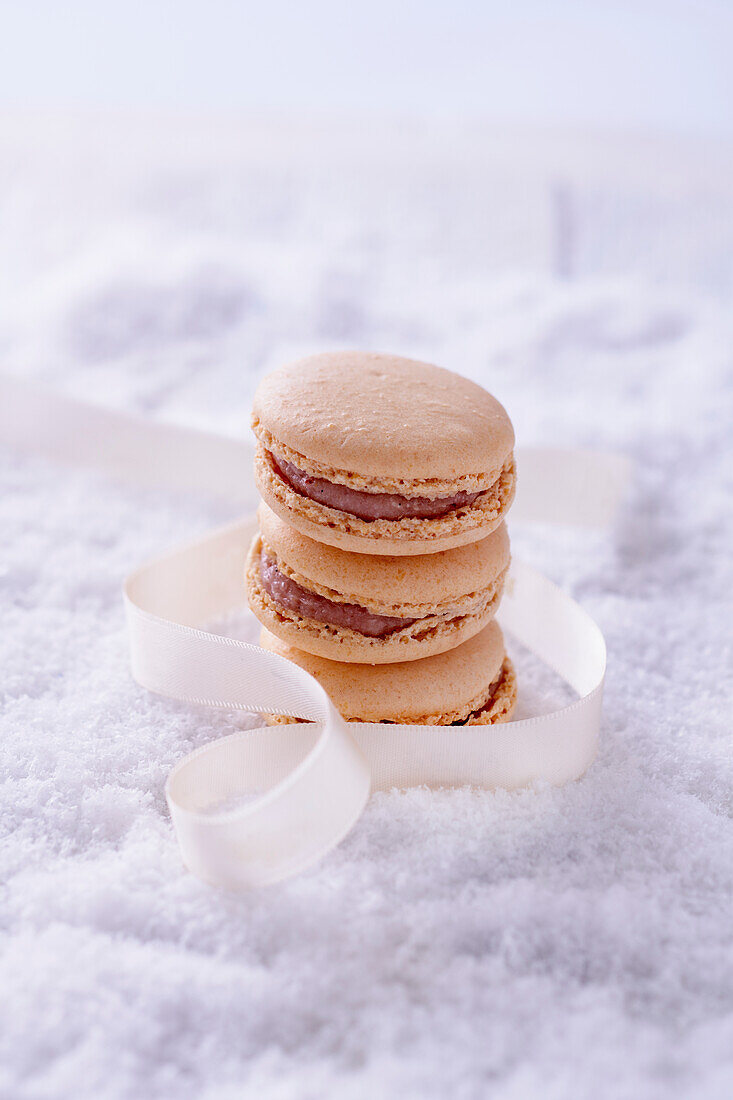 Rice pudding macarons