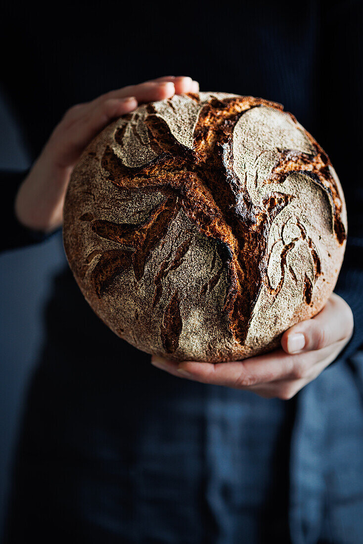 Roggenbrot mit Sauerteig