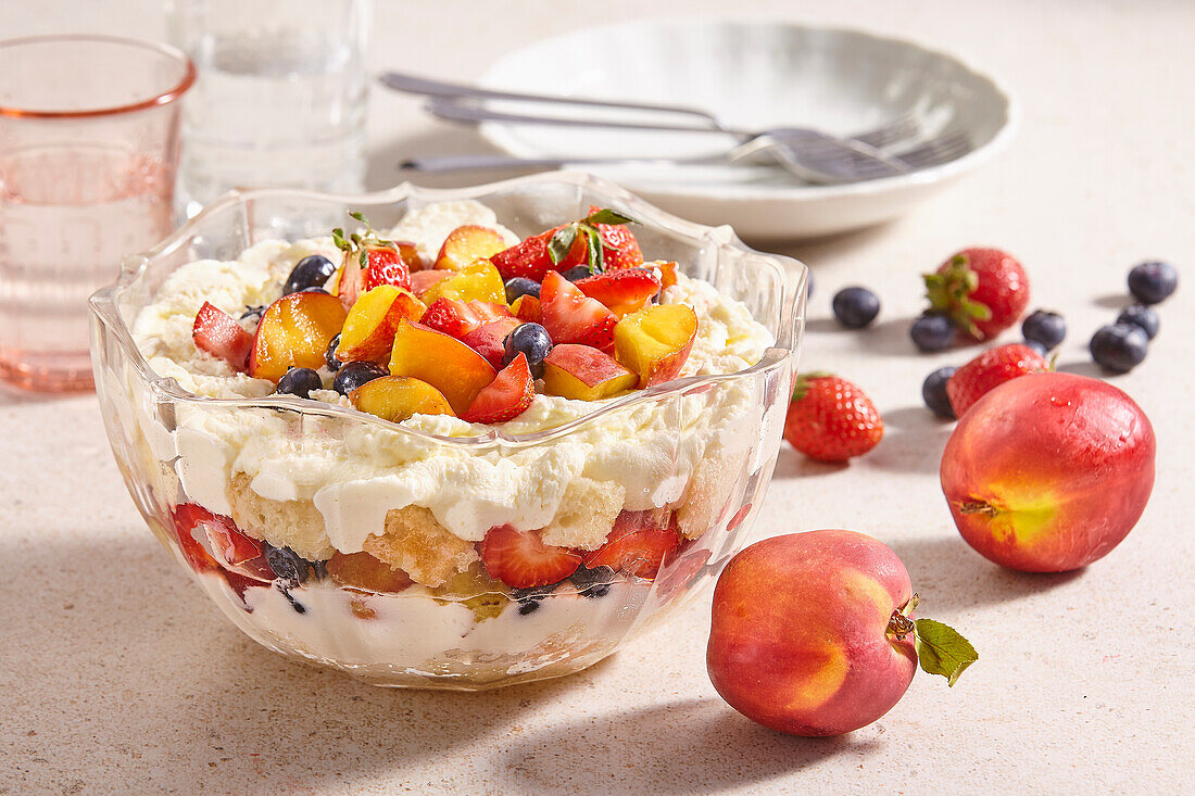 Summer fruit trifle