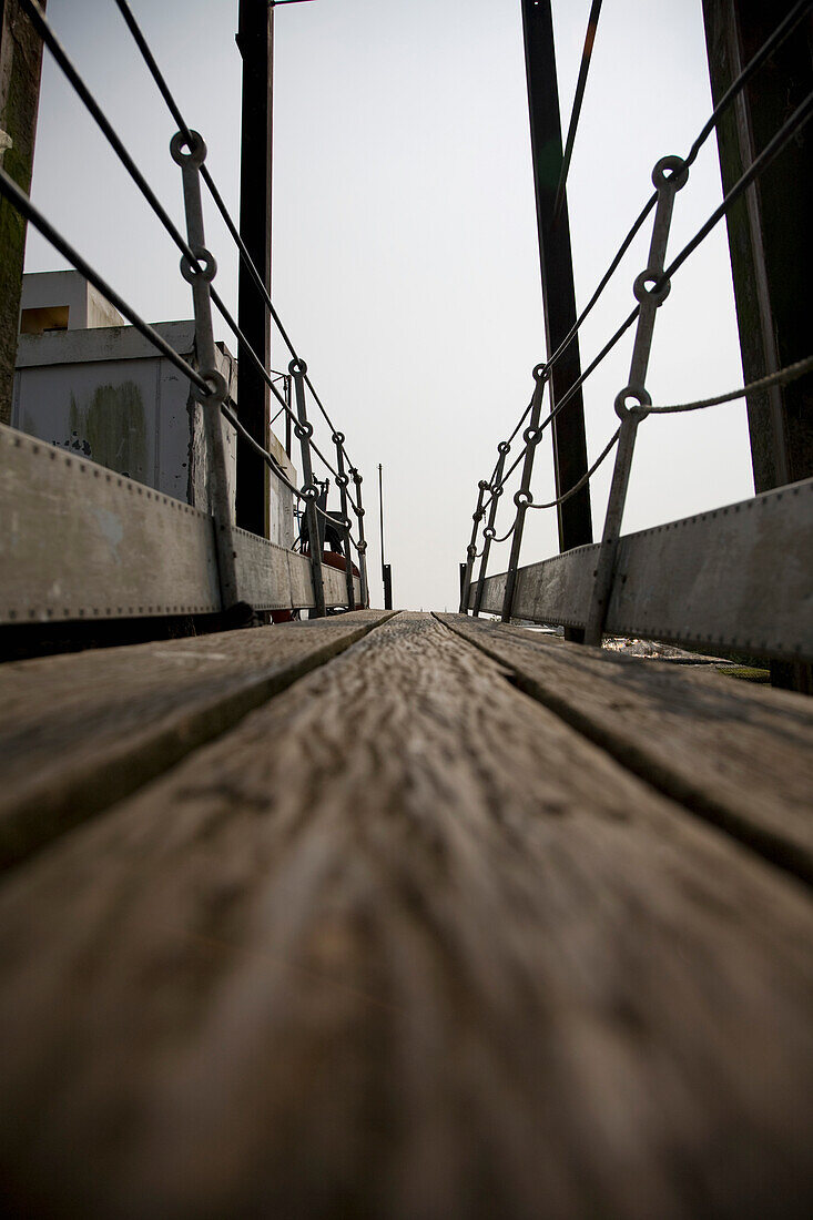 Close up of empty boardwalk\n