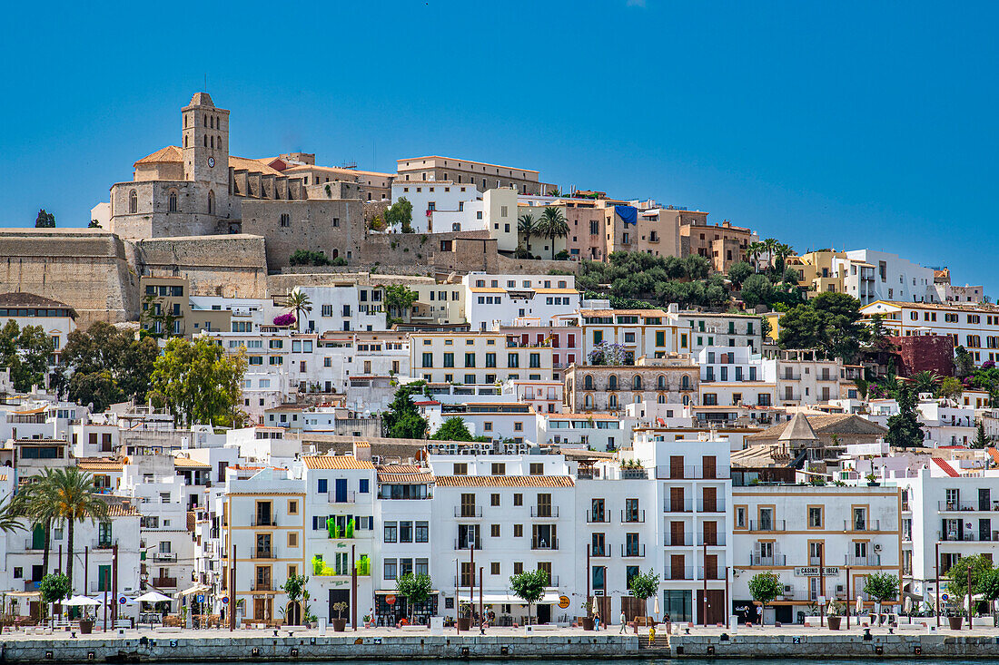 Die Altstadt von Ibiza, Ibiza, Balearische Inseln, Spanien, Mittelmeer, Europa