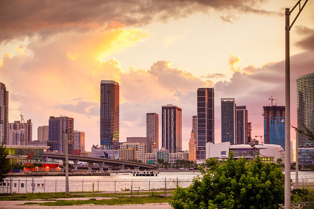 Miami Skyline, Florida, United States of America, North America\n