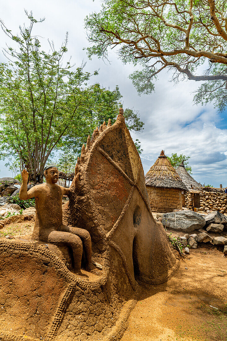 Animist shrine on the border of Nigeria, Northern Cameroon, Africa\n