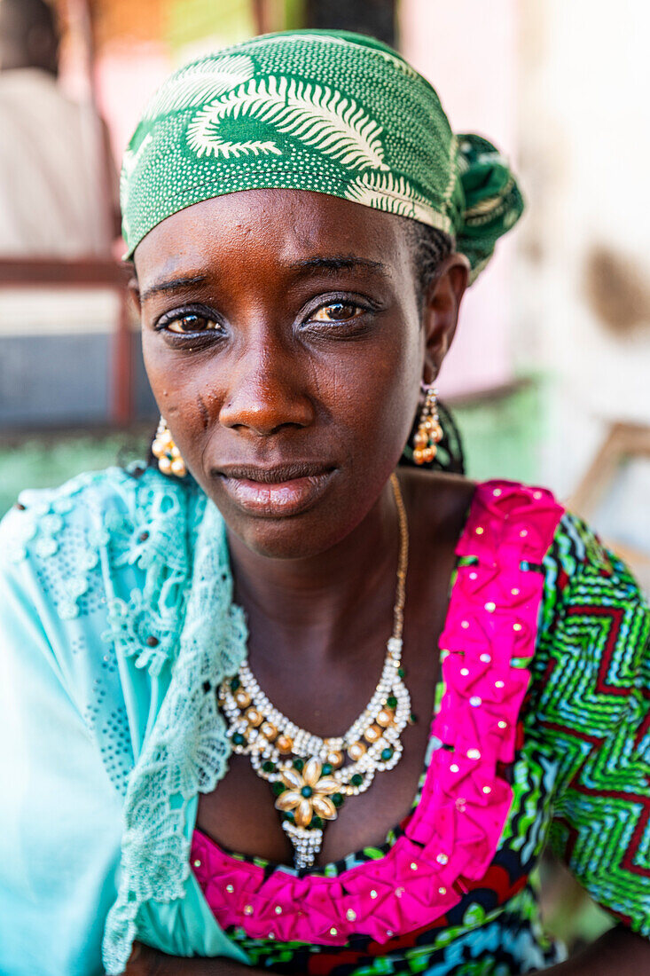 Einheimische Verkäuferin, Garoua, Nordkamerun, Afrika