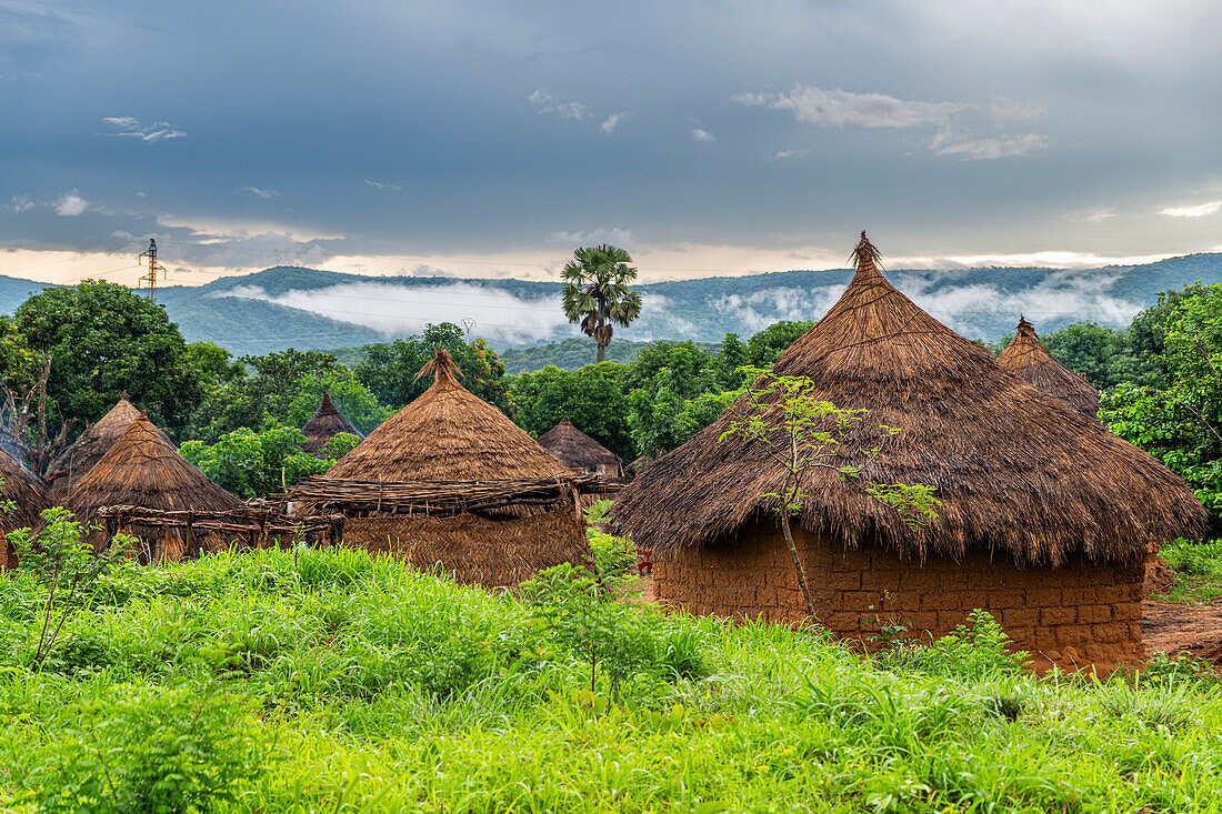 Traditional mud huts, Northern Cameroon, Africa\n