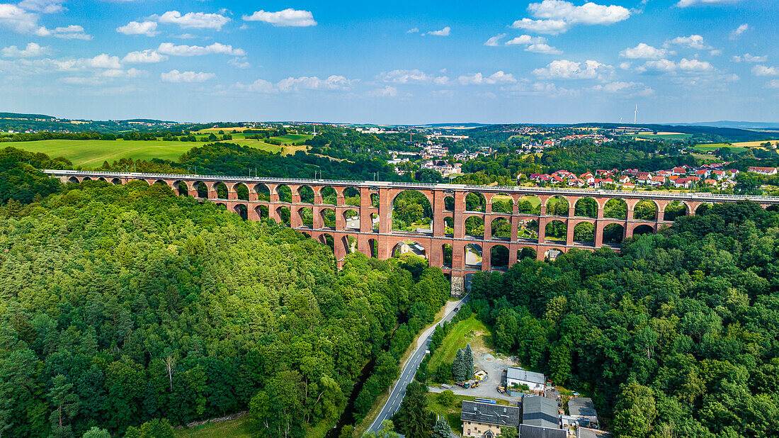 Goltzsch Viaduct, largest brick-built bridge in the world, Saxony, Germany, Europe\n