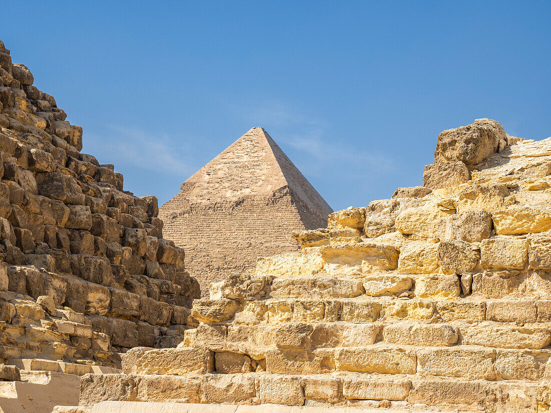 Chephren-Pyramide, UNESCO-Weltkulturerbe, bei Kairo, Ägypten, Nordafrika, Afrika