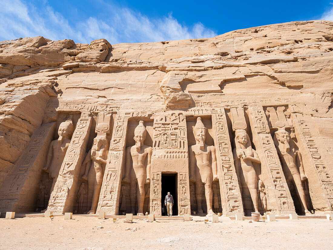 The temple of Hathor and Nefertari (The Small Temple of Abu Simbel), UNESCO World Heritage Site, Abu Simbel, Egypt, North Africa, Africa\n