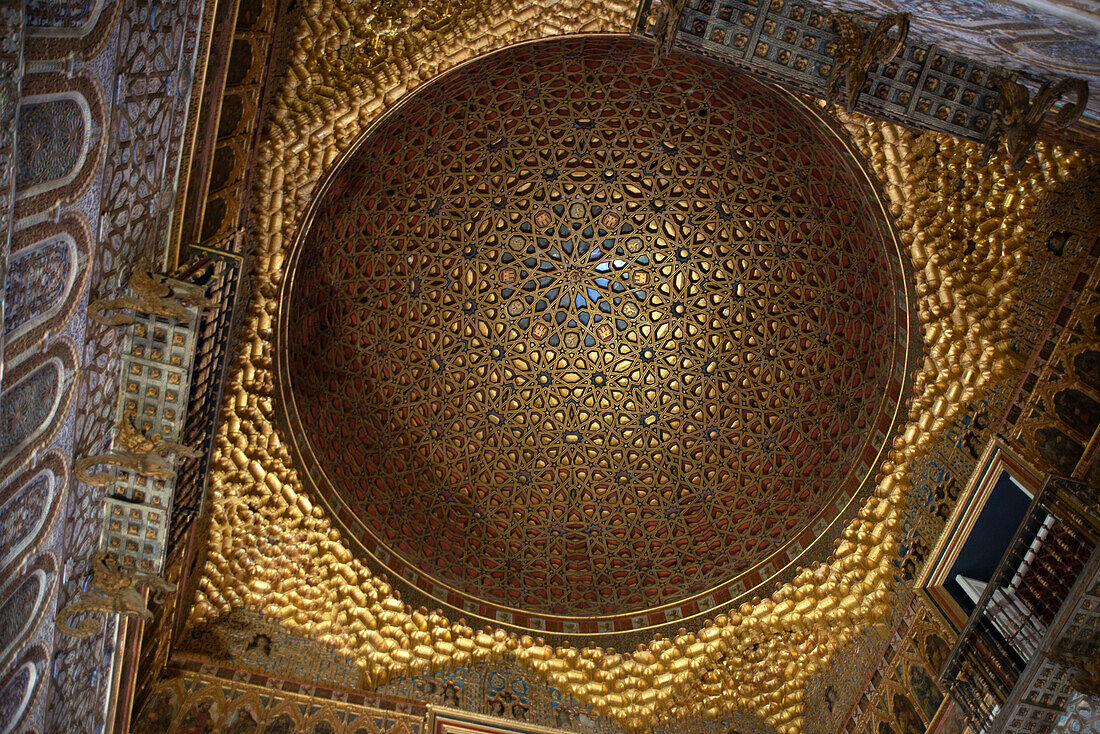 Detail, interior, Alcazar, UNESCO World Heritage Site, Seville, Andalusia, Spain, Europe\n