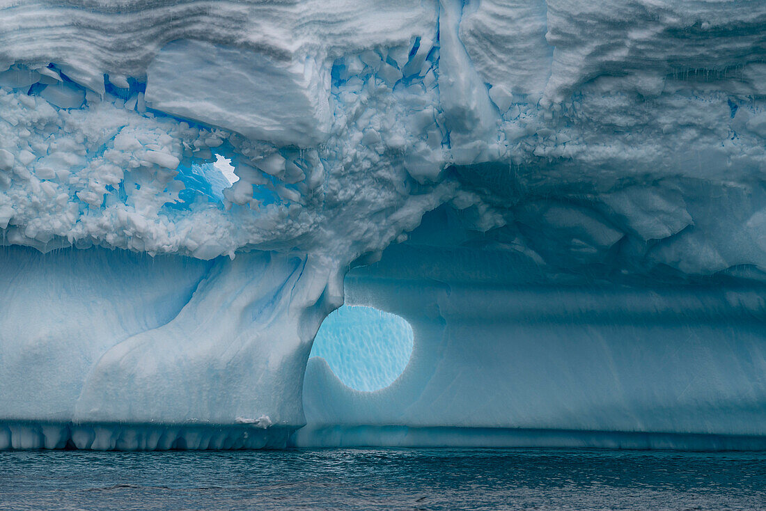 Icebergs, Paradise Bay, Antarctica.\n