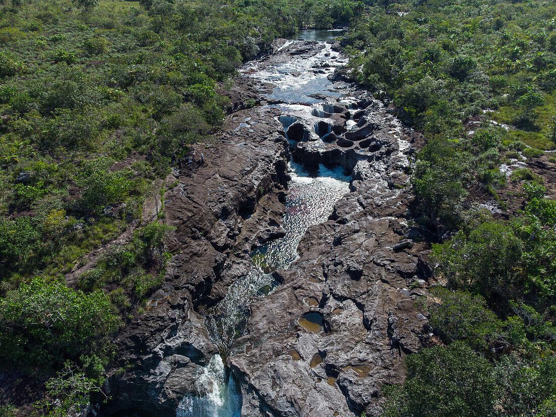 Caño Cristales, also known as the River of Five Colors, is a Colombian river located in the Serranía de la Macarena, an isolated mountain range in the Meta Department, Colombia\n