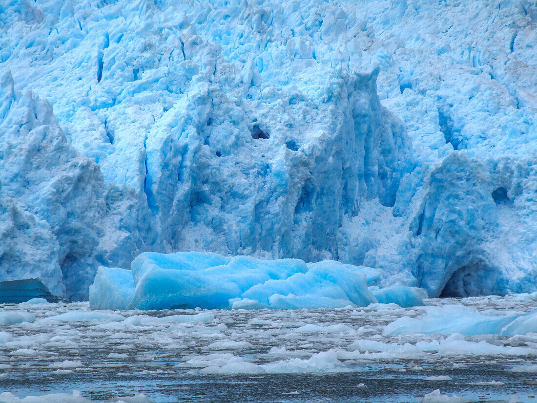 The terminus of the San Rafael Glacier in Laguna San Rafael National Park, Chile.\n