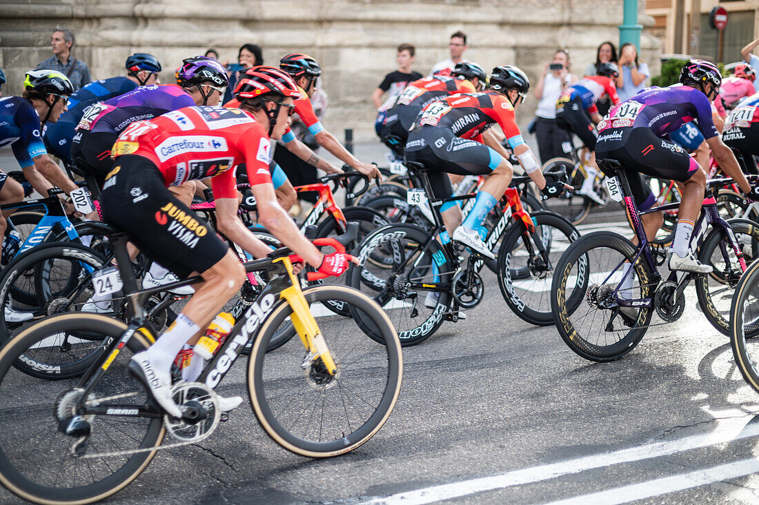 The 12th stage of the Vuelta a España, one of the leading cycling races in the international calendar, reaches Zaragoza, Aragon, Spain, 7th September 2023\n