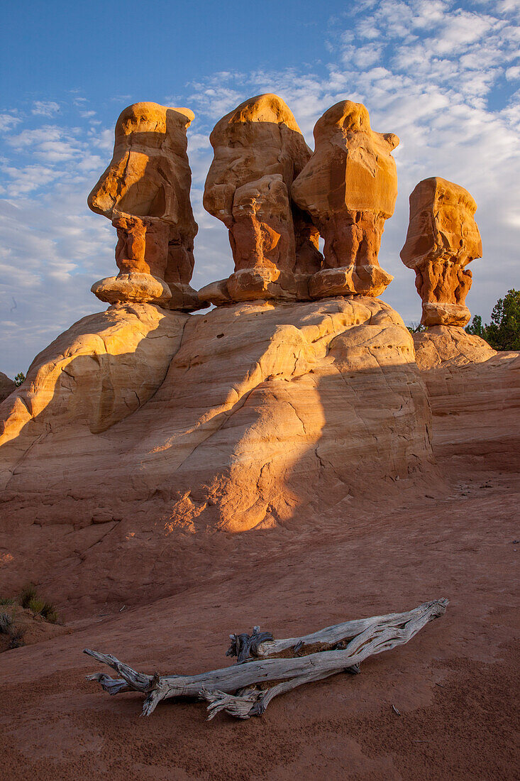 Sandstein-Hoodoo-Felsformationen im Devil's Garden im Grand Staircase-Escalante National Monument in Utah.