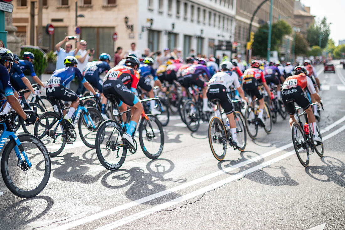 The 12th stage of the Vuelta a España, one of the leading cycling races in the international calendar, reaches Zaragoza, Aragon, Spain, 7th September 2023\n