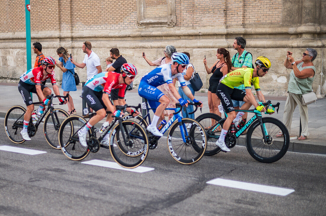 The 12th stage of the Vuelta a España, one of the leading cycling races in the international calendar, reaches Zaragoza, Aragon, Spain, 7th September 2023\n