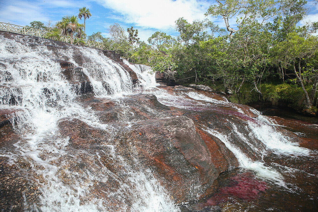 Der Caño Cristales, auch als Fluss der fünf Farben bekannt, ist ein kolumbianischer Fluss in der Serranía de la Macarena, einer isolierten Bergkette im Departement Meta, Kolumbien.