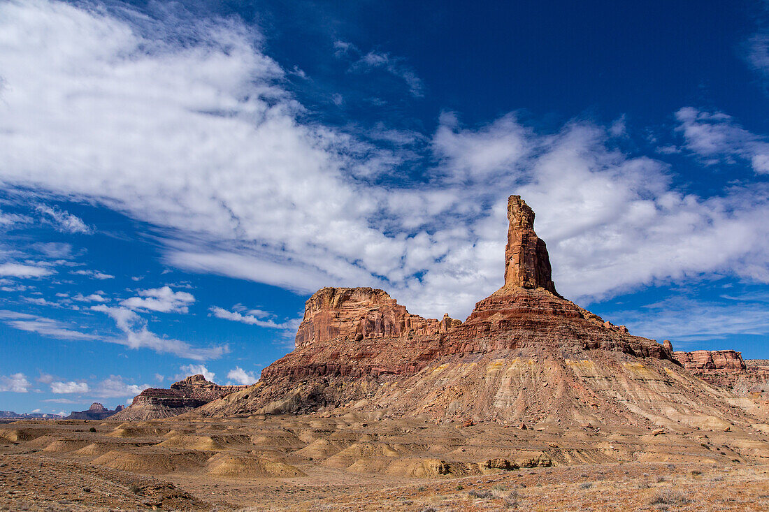 Bottleneck Peak in the Sids Mountain BLM Wilderness Study Area on the San Rafael Swell in south-central Utah.\n
