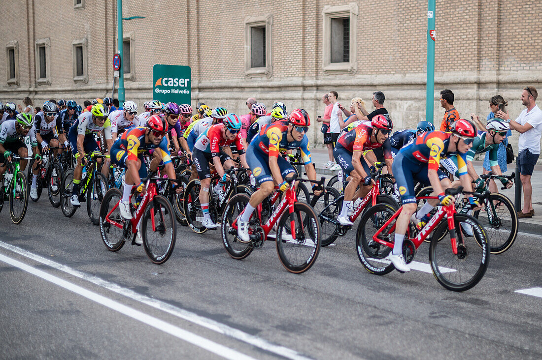 The 12th stage of the Vuelta a España, one of the leading cycling races in the international calendar, reaches Zaragoza, Aragon, Spain, 7th September 2023\n