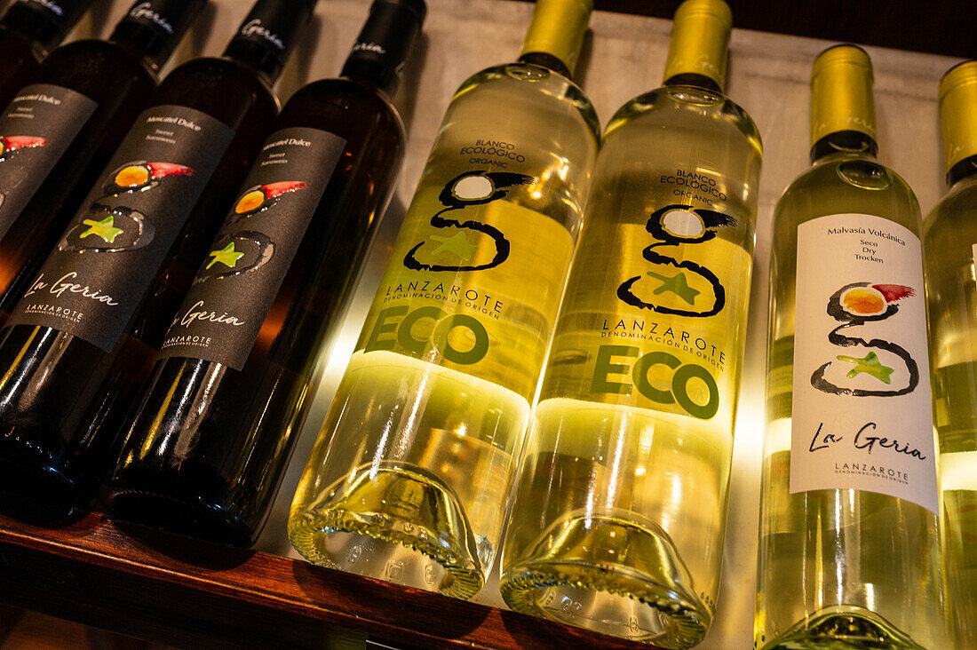 Interior of the shop at La Geria Winery. La Geria, Lanzarote's main wine region, Canary Islands, Spain\n