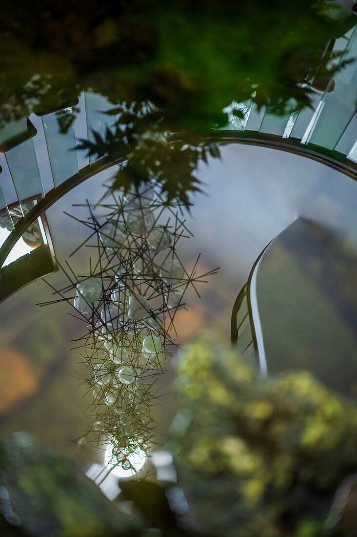 Der Jardin de Cactus (Kaktusgarten) ist ein wunderbares Beispiel für einen in die Landschaft integrierten architektonischen Eingriff, entworfen von Cesar Manrique auf Lanzarote, Kanarische Inseln, Spanien