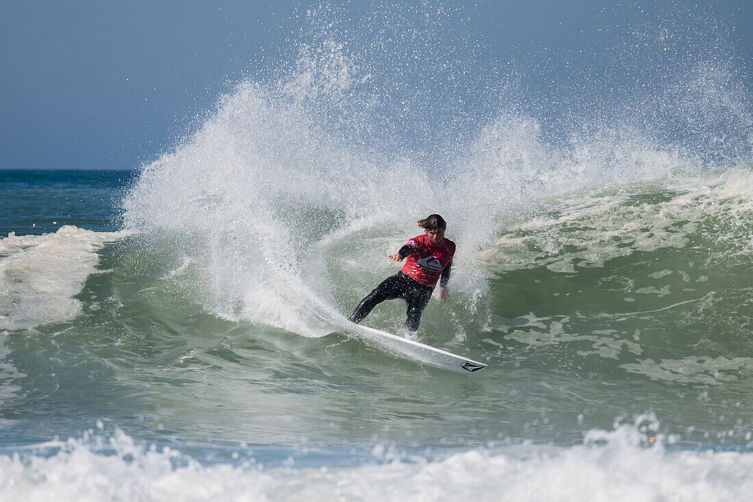 Pro surfer Noa Deane at Quiksilver Festival celebrated in Capbreton, Hossegor and Seignosse, with 20 of the best surfers in the world hand-picked by Jeremy Flores to compete in south west of France.\n