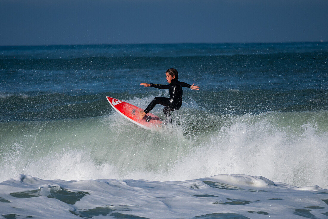 Young talented surfer at Quiksilver Festival celebrated in Capbreton, Hossegor and Seignosse, with 20 of the best surfers in the world hand-picked by Jeremy Flores to compete in south west of France.\n