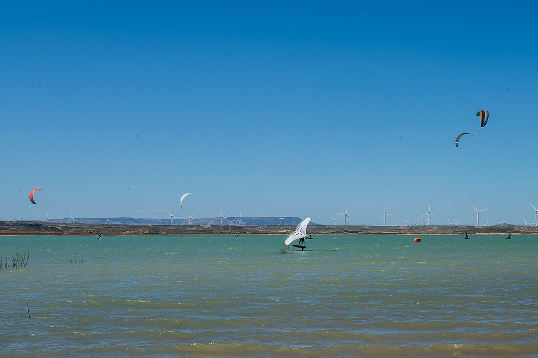 La Loteta Cierzo Festival, Kitesurf open and championship in Luceni, Zaragoza, Spain\n