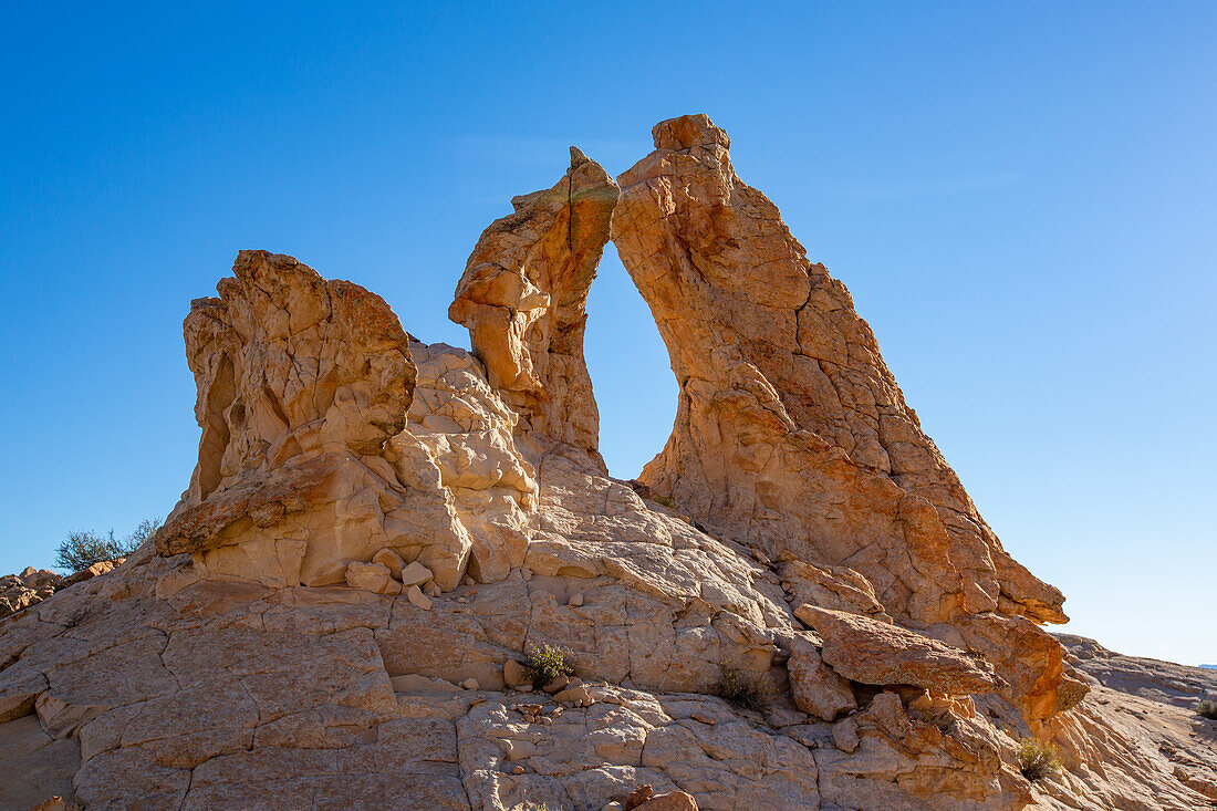 Navajo sandstone rock formations in the Grand Staircase-Escalante National Monument in Utah.\n