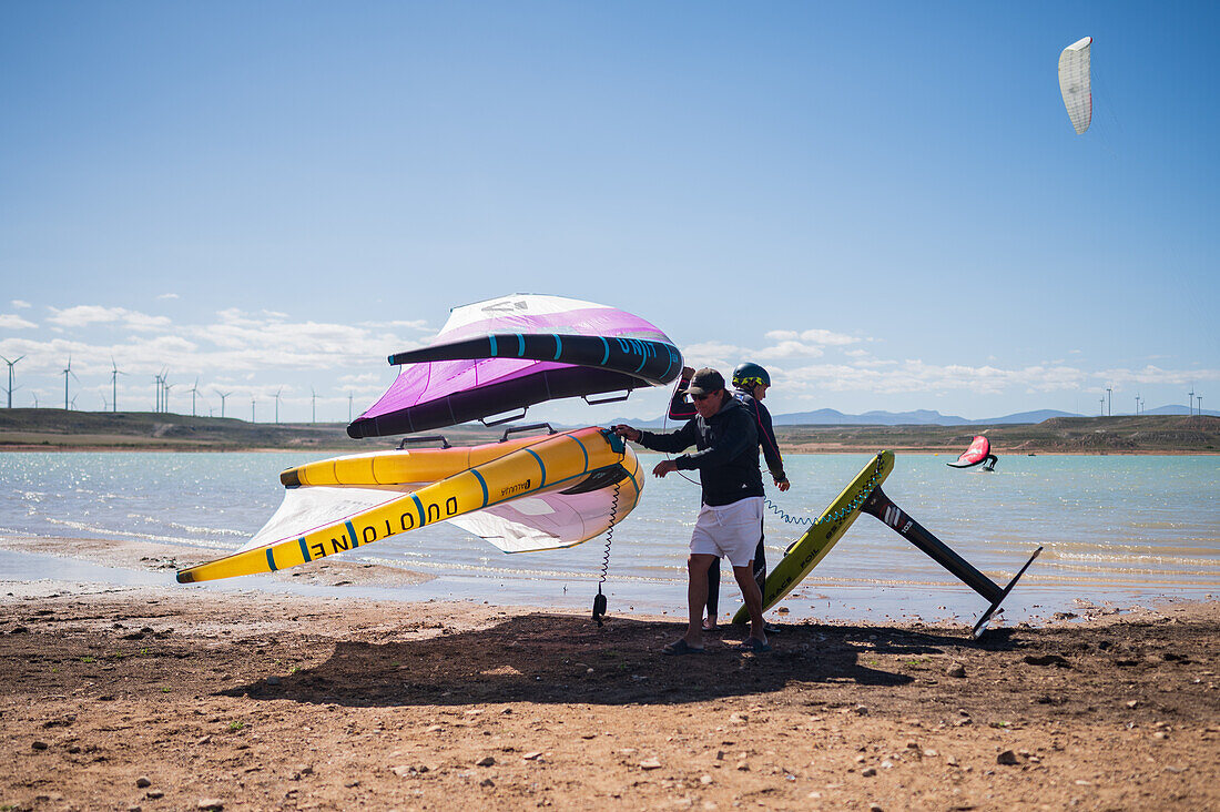 La Loteta Cierzo Festival, Kitesurf Open und Meisterschaft in Luceni, Zaragoza, Spanien