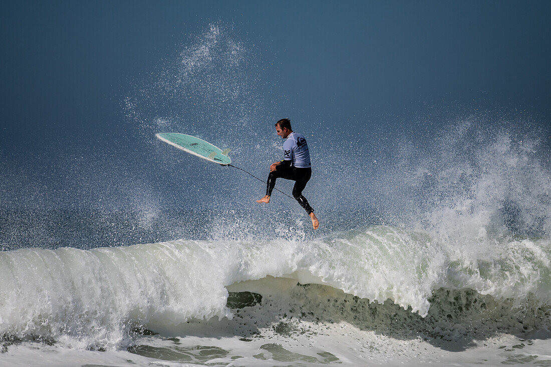 Australian Pro Surfer Josh Kerr during Quiksilver Festival celebrated in Capbreton, Hossegor and Seignosse, with 20 of the best surfers in the world hand-picked by Jeremy Flores to compete in south west of France.\n