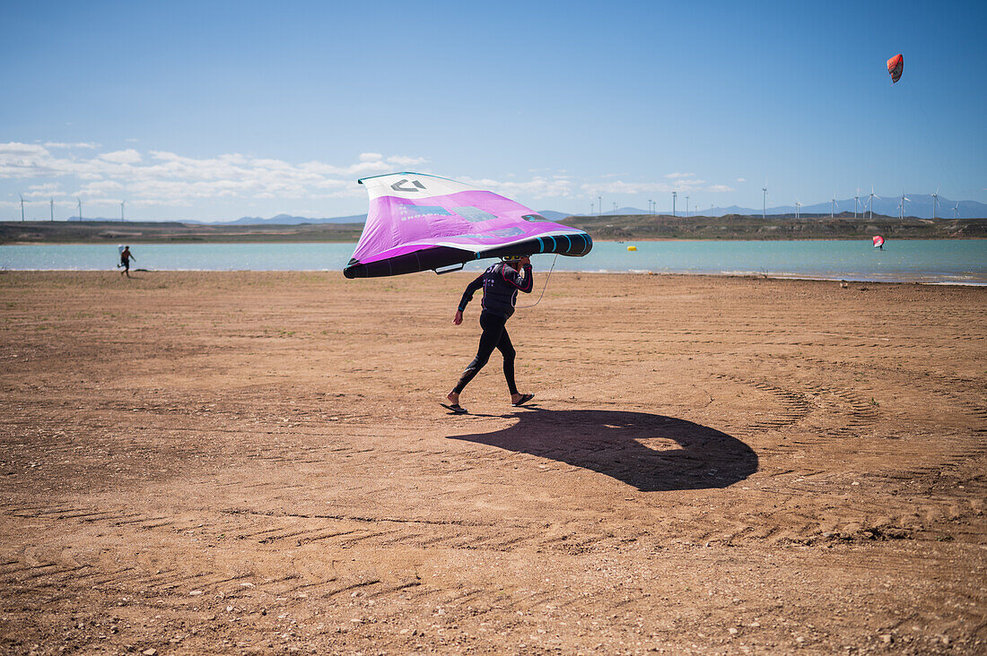 La Loteta Cierzo Festival, Kitesurf open and championship in Luceni, Zaragoza, Spain\n