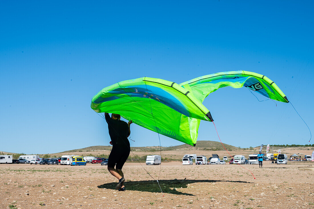 La Loteta Cierzo Festival, Kitesurf open and championship in Luceni, Zaragoza, Spain\n