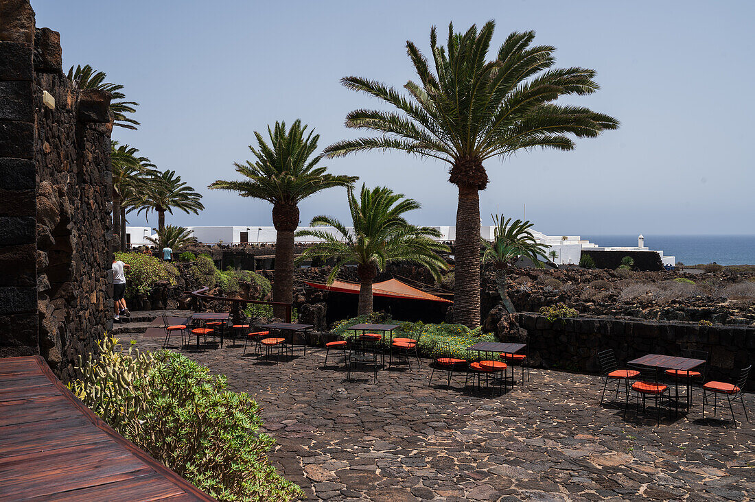 Jameos del Agua is a series of lava caves and an art, culture and tourism center created by local artist and architect, Cesar Manrique, Lanzarote, Canary Islands, Spain\n