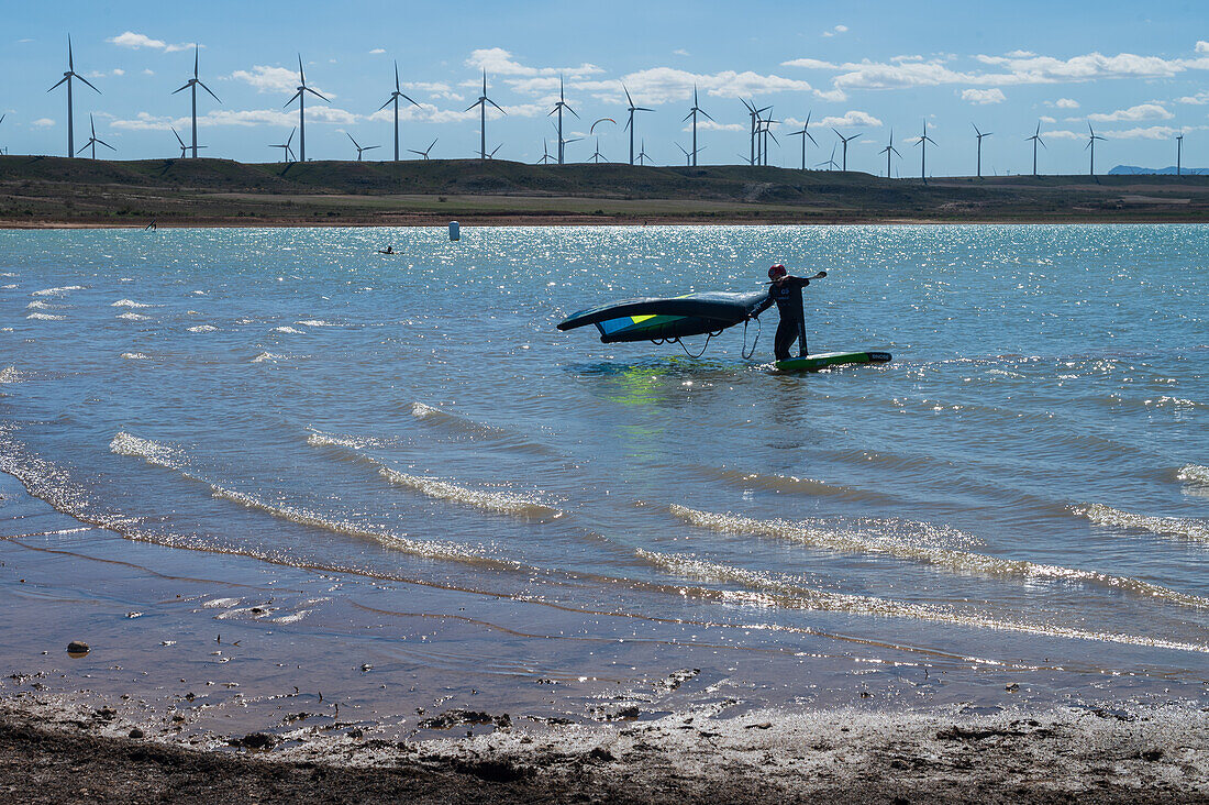 La Loteta Cierzo Festival, Kitesurf Open und Meisterschaft in Luceni, Zaragoza, Spanien