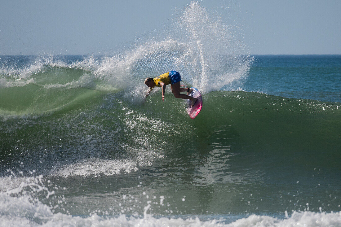 Australian Dimity Stoyle at Quiksilver Festival celebrated in Capbreton, Hossegor and Seignosse, with 20 of the best surfers in the world hand-picked by Jeremy Flores to compete in south west of France.\n