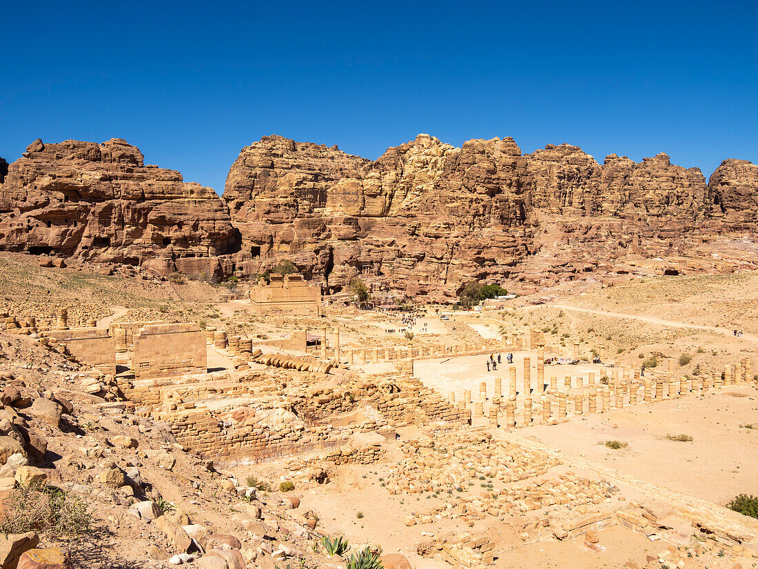 Die byzantinische Kirche, Archäologischer Park von Petra, UNESCO-Weltkulturerbe, eines der neuen sieben Weltwunder, Petra, Jordanien, Naher Osten