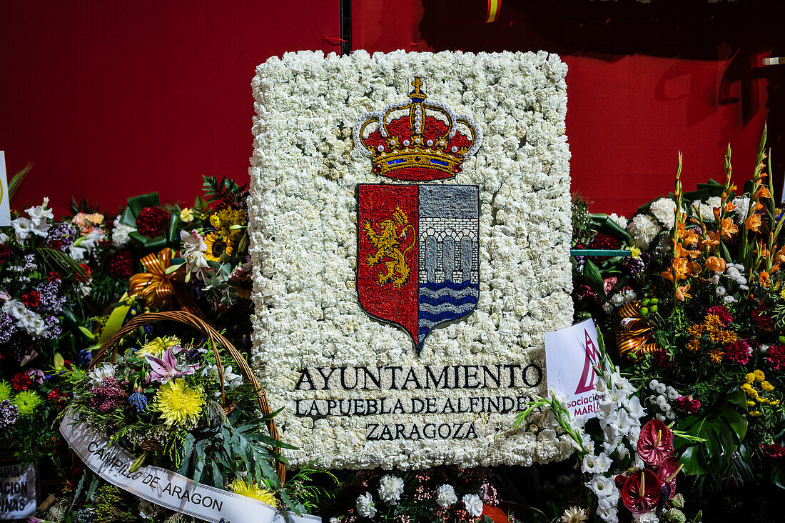 The Glass Rosary parade, or Rosario de Cristal, during the Fiestas del Pilar in Zaragoza, Spain\n